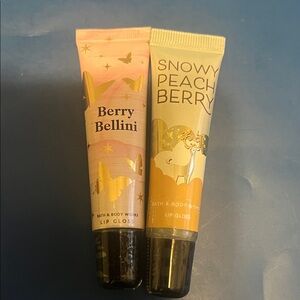 Bath & Body Works Berry Bellini & Snowy Peach Berry Lip Gloss Duo